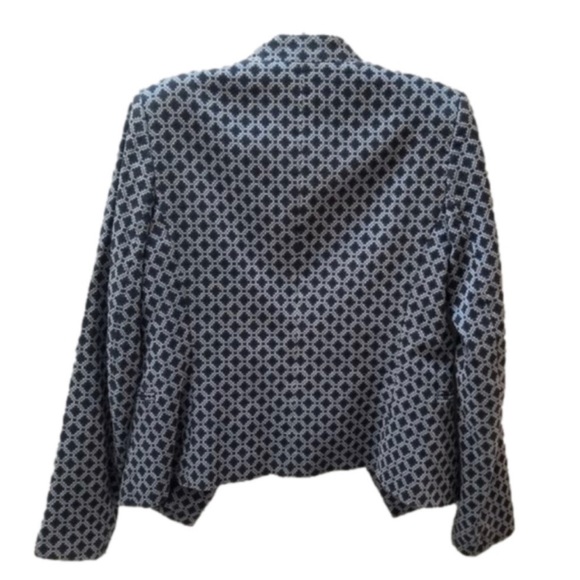 Theory Blue Black Pattern Lanai Blazer 8 (US size 4). - Picture 2 of 7